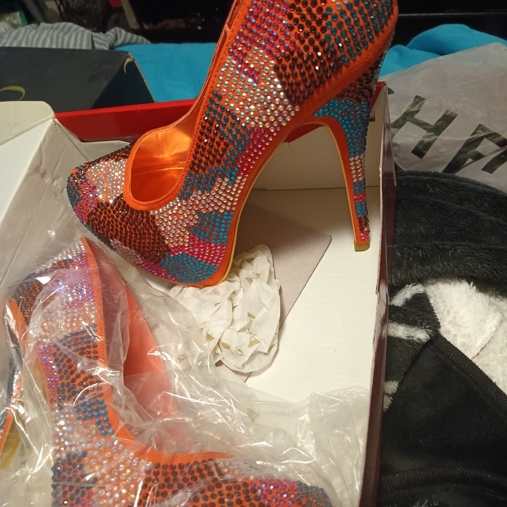 Alba Multicolor Rhinestone Heels - Picture 2 of 4
